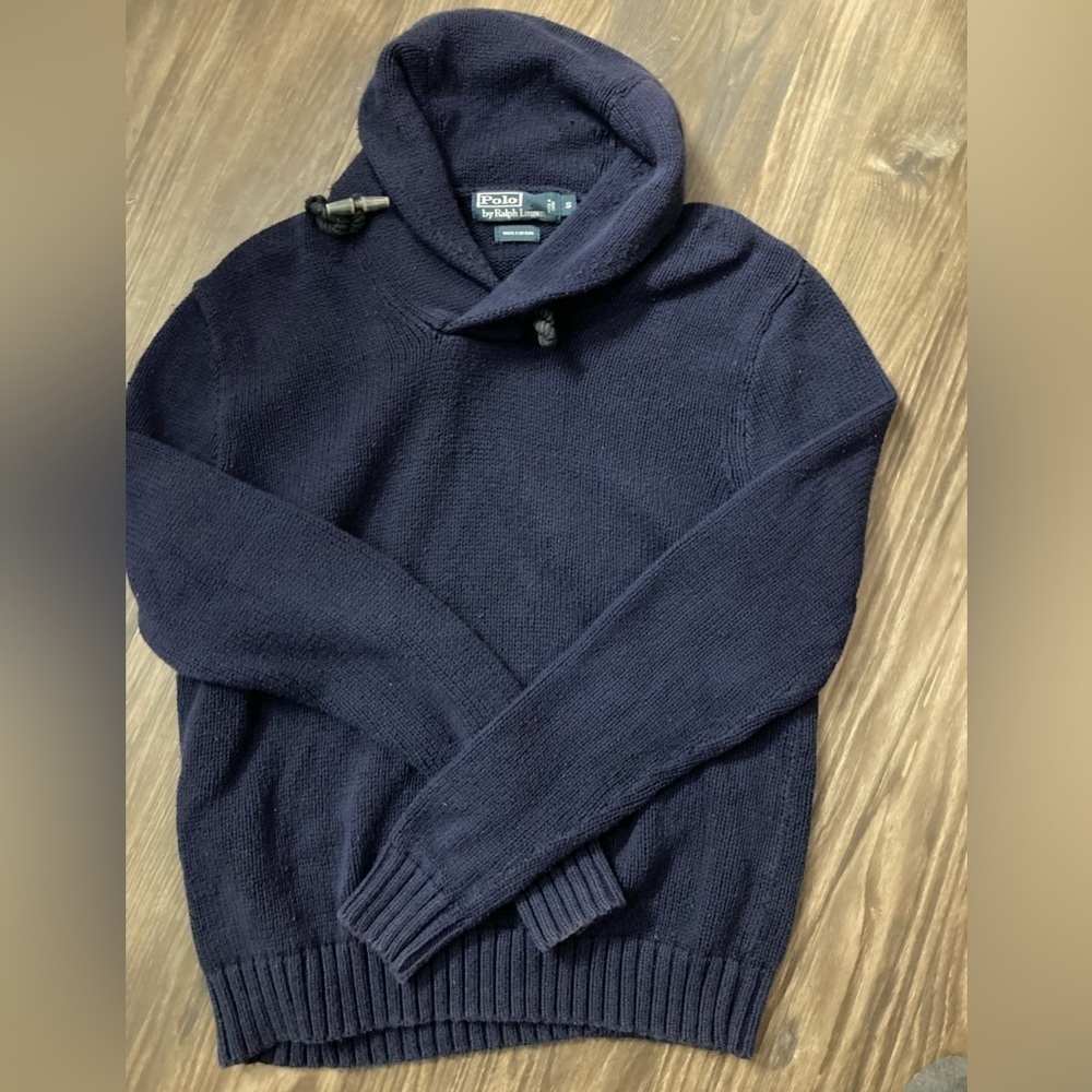 Polo Ralph Lauren‎ Men’s Small Blue Shawl Collar Sweater